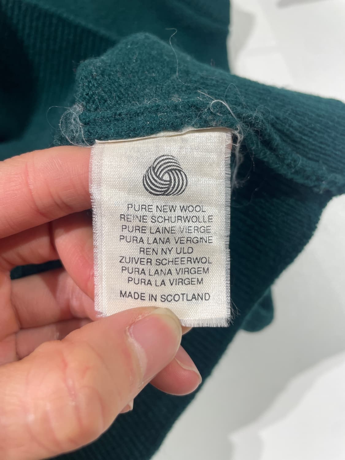 버버리 그린 기마로고 V넥 울 니트 베스트 상품이미지8