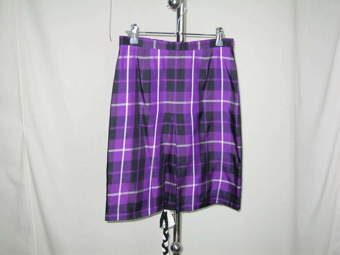 Zucca 체크 실크 스커트 상품이미지3