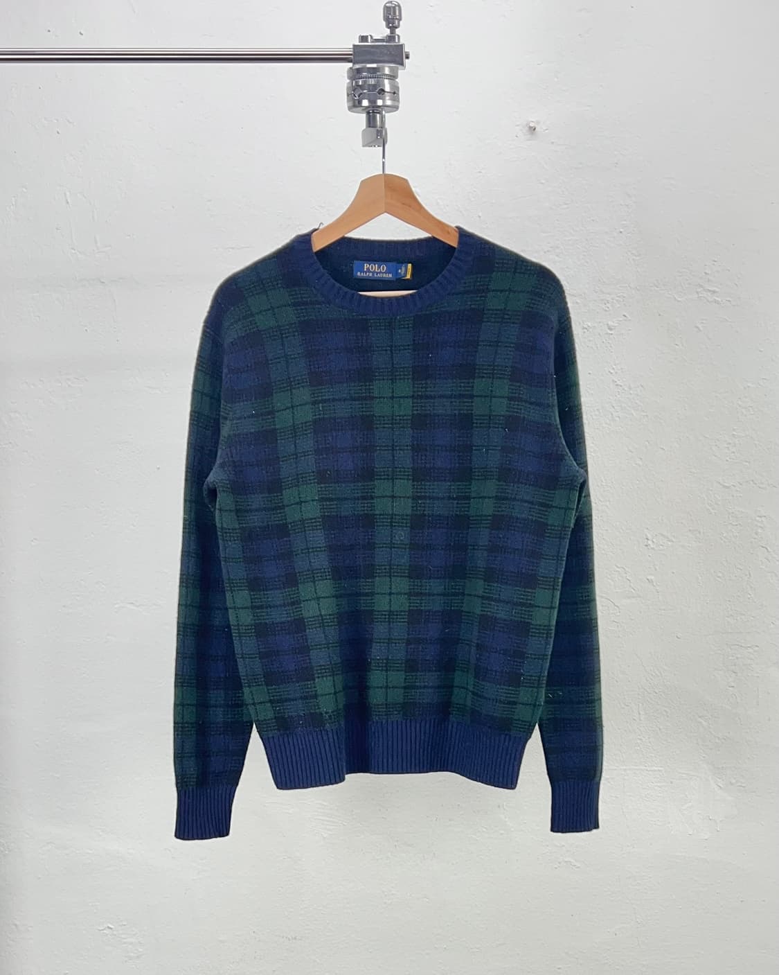 폴로 랄프로렌 블랙워치 타탄 체크 워셔블 울 스웨터 상품이미지1