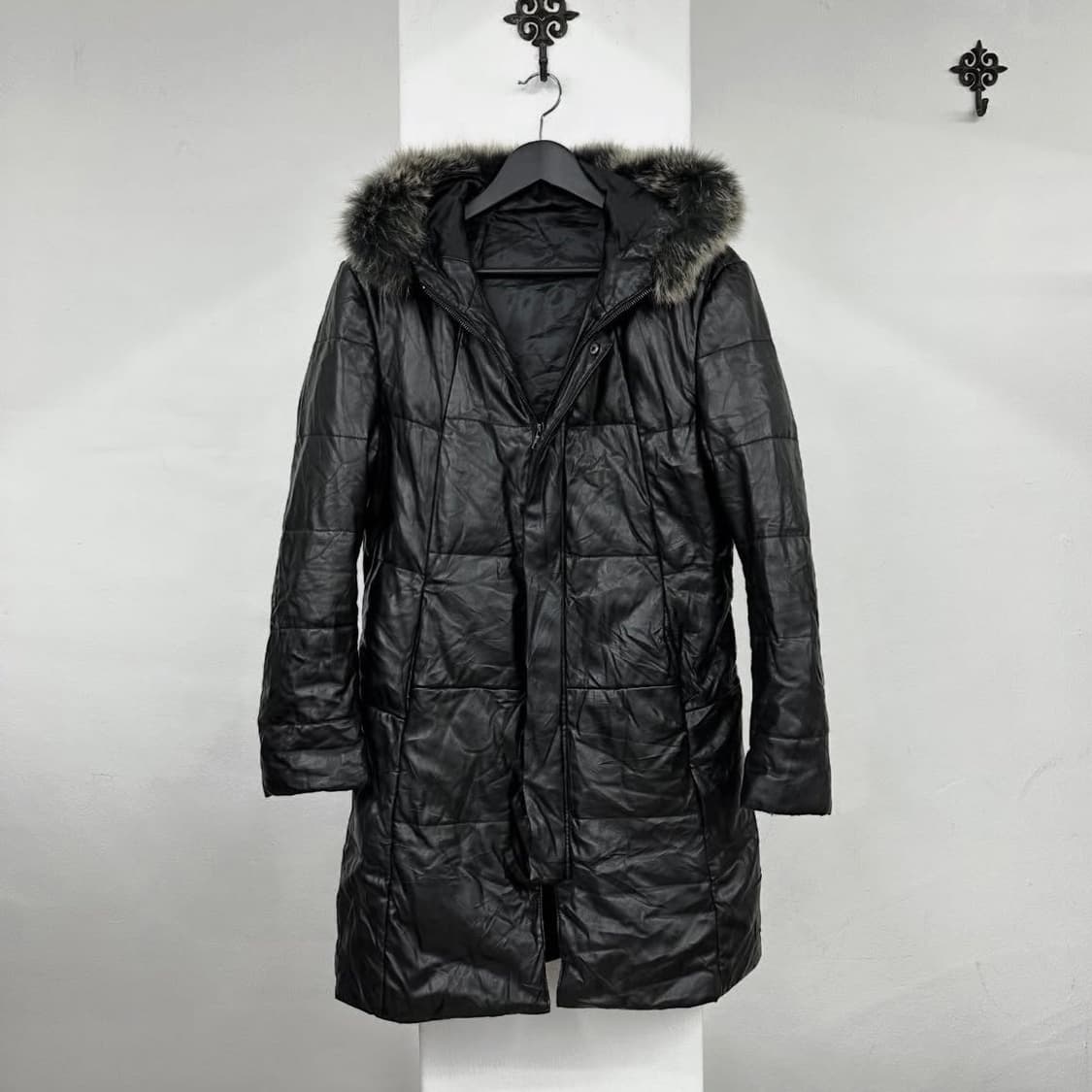 V-kei fur fake leather coat  상품이미지1