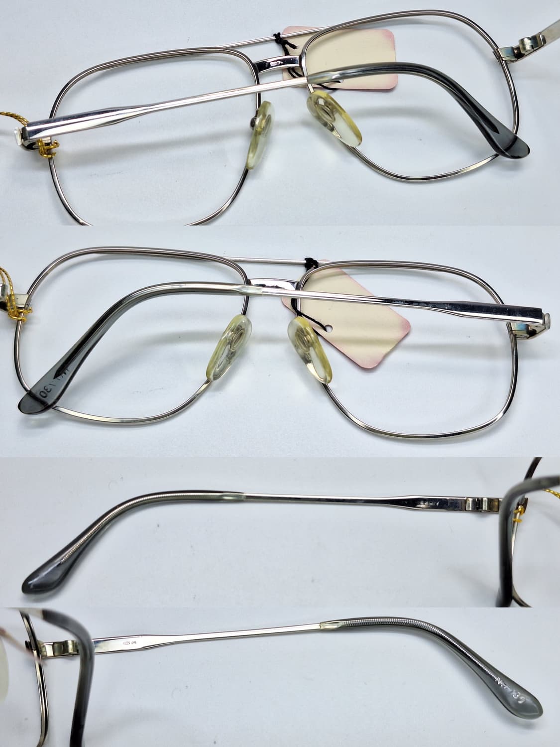 80s 일본제 빈티지 데드스톡 미사용/SPM 선플래티늄 투브릿지 안경테 상품이미지9