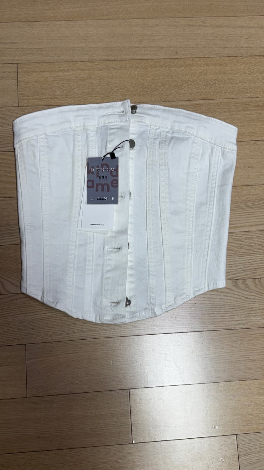 (새옷) 카인다미 데님 튜브탑 상품이미지2