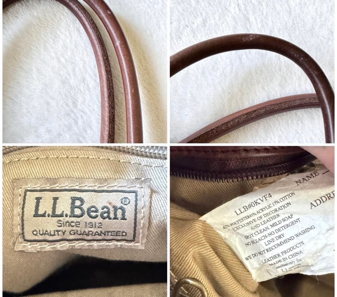 엘엘빈 빈티지 태피스트리 레더 토트백 90s 28cm 너비 상품이미지7