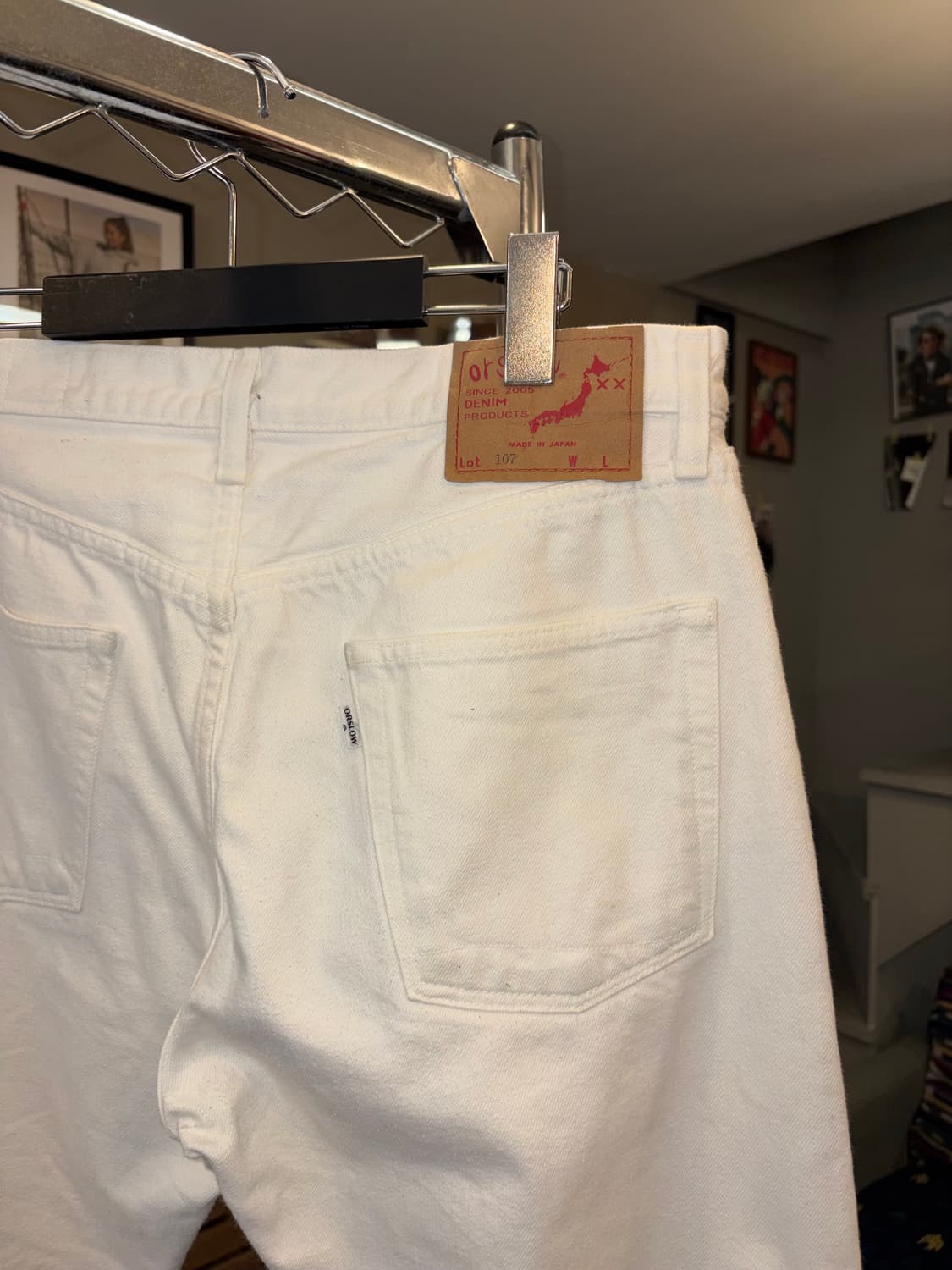 Orslow Lot. 107 IVY cut off white denim  상품이미지8