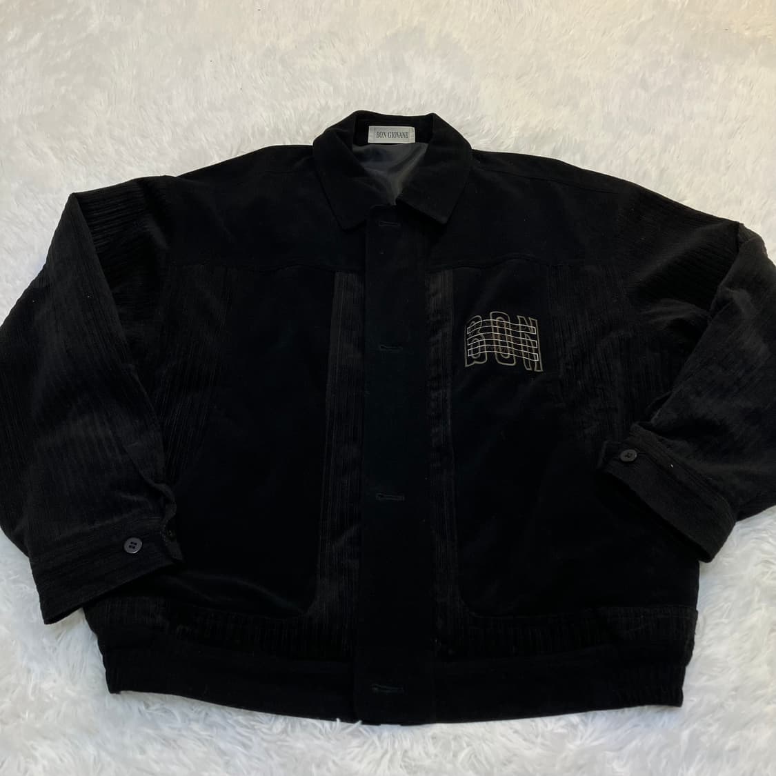 빈티지 블랙 벨벳 블루종 844 y2k 스트릿 모리 갸루 일본빈티지 상품이미지3