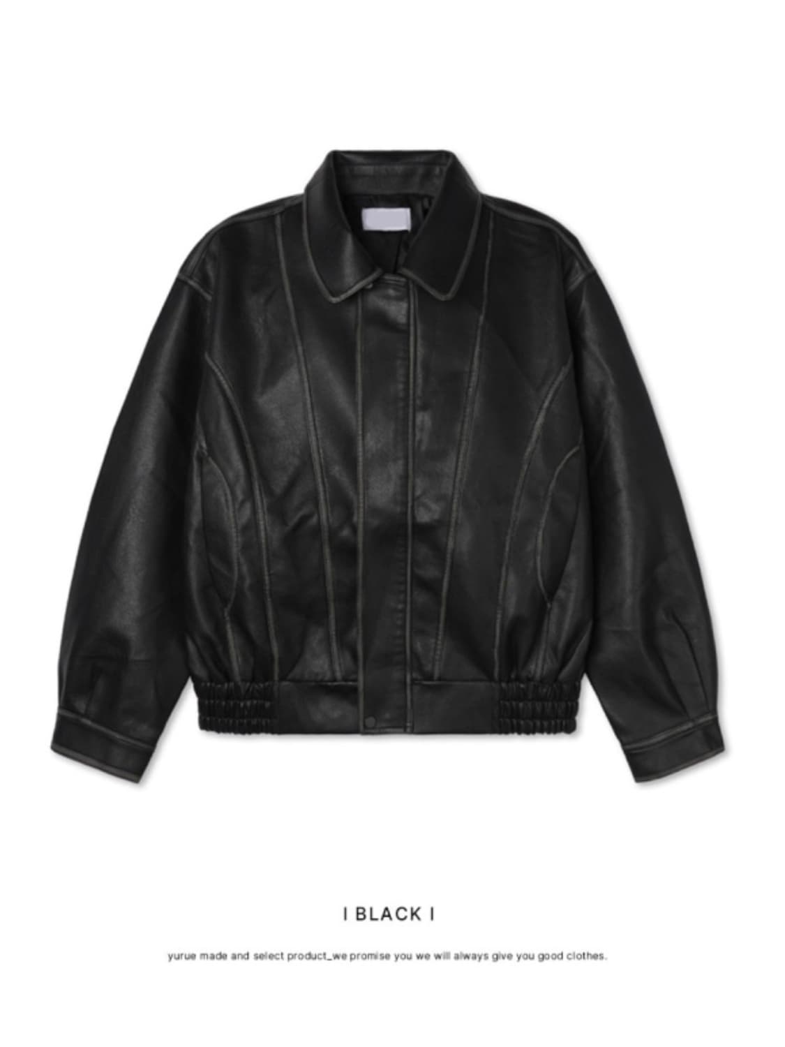 커브드 레더 자켓 상품이미지4