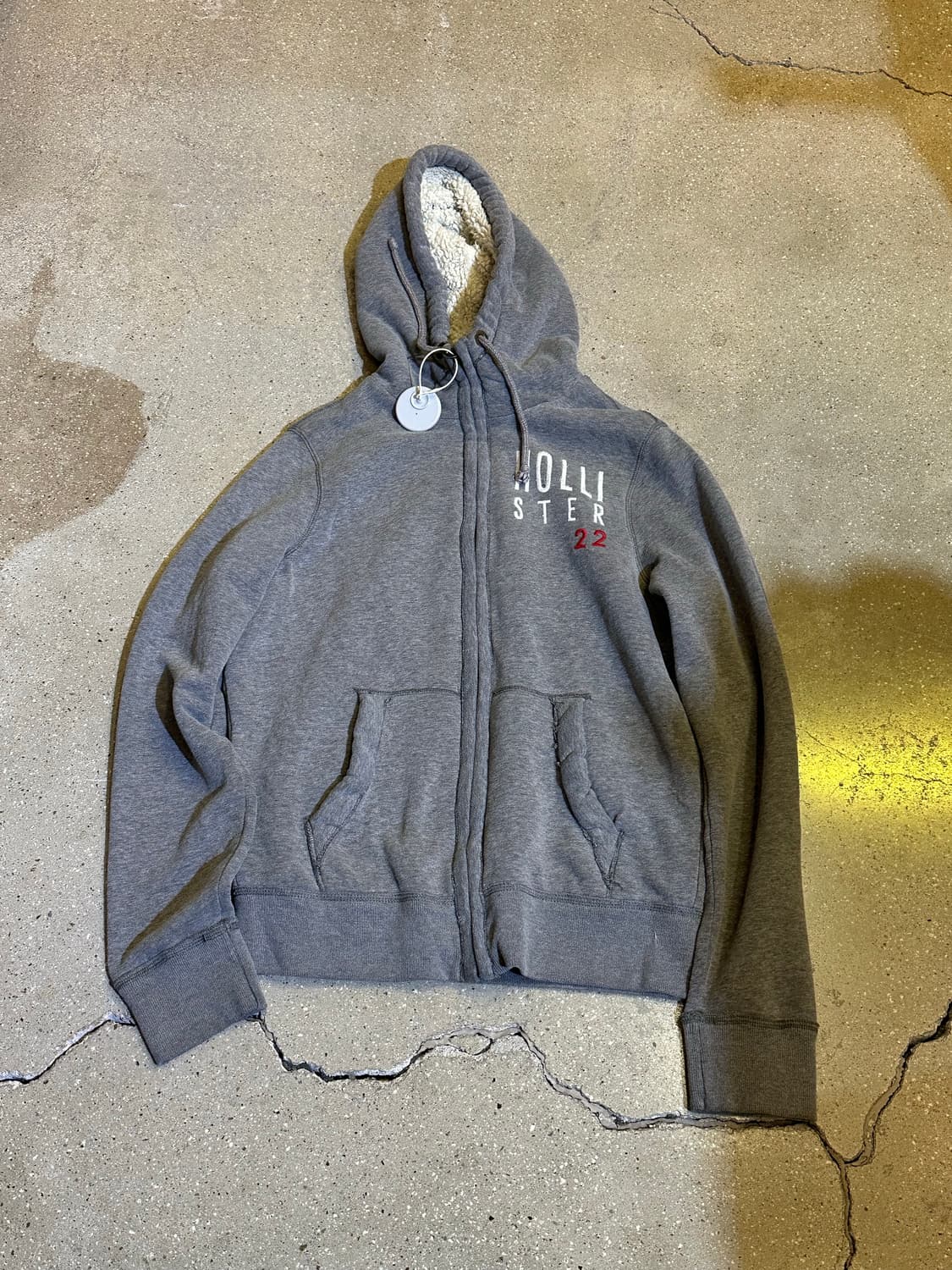 홀리스터 그레이 양털 후드집업 상품이미지3