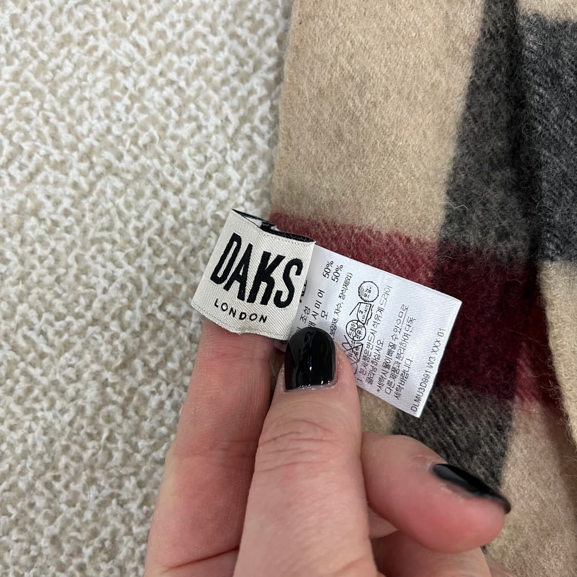 실측확인 닥스 캐시미어 머플러 목도리 0128M 상품이미지4