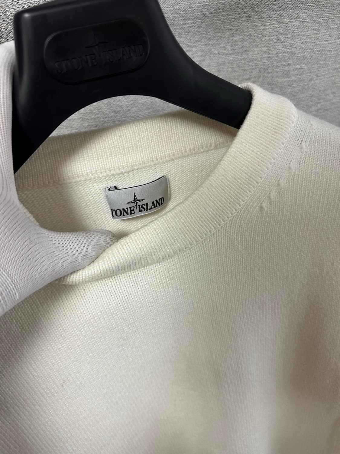 (M) 스톤아일랜드 크루넥 니트 화이트 상품이미지2