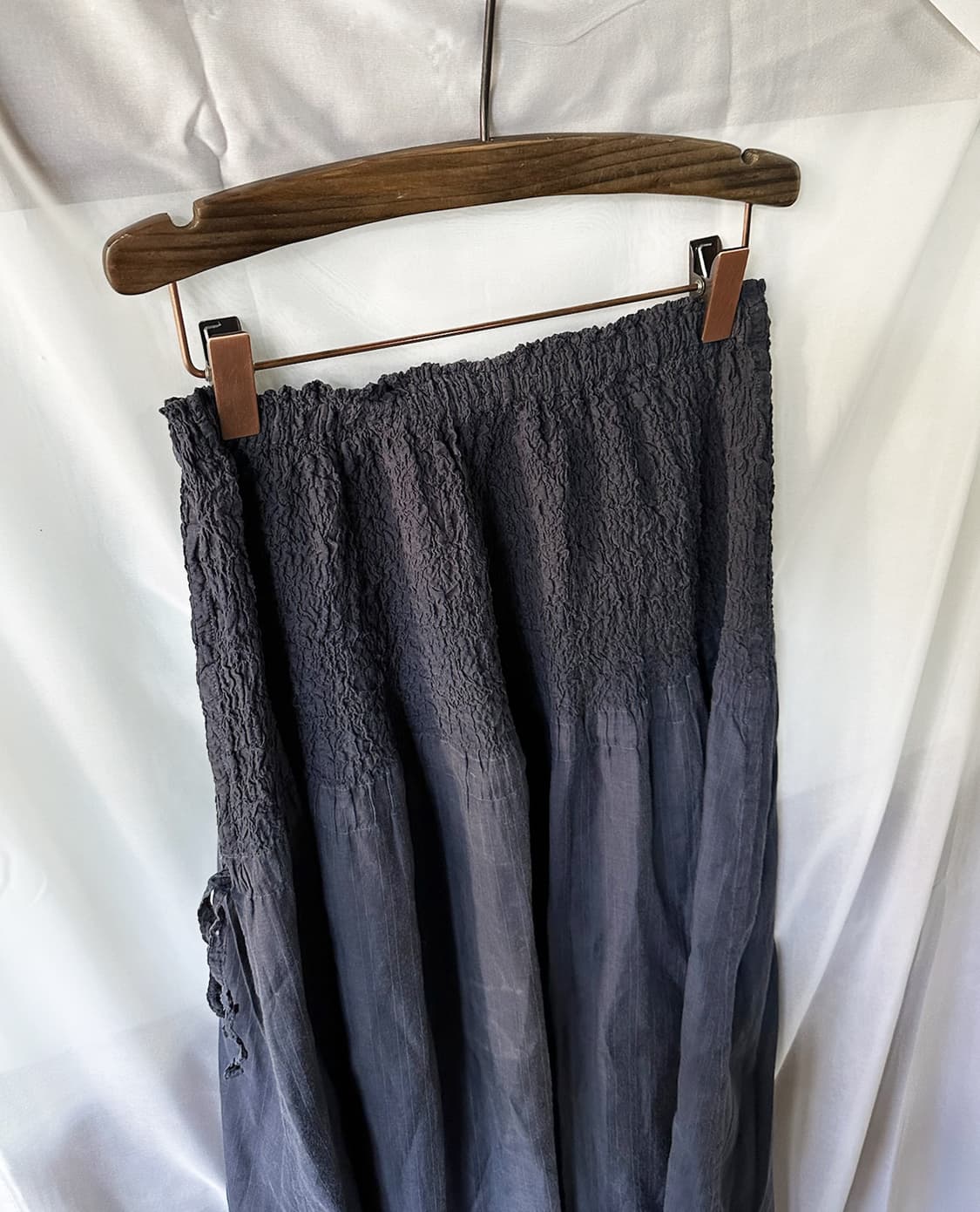 ISSEY MIYAKE ME navy smocked skirt 상품이미지8