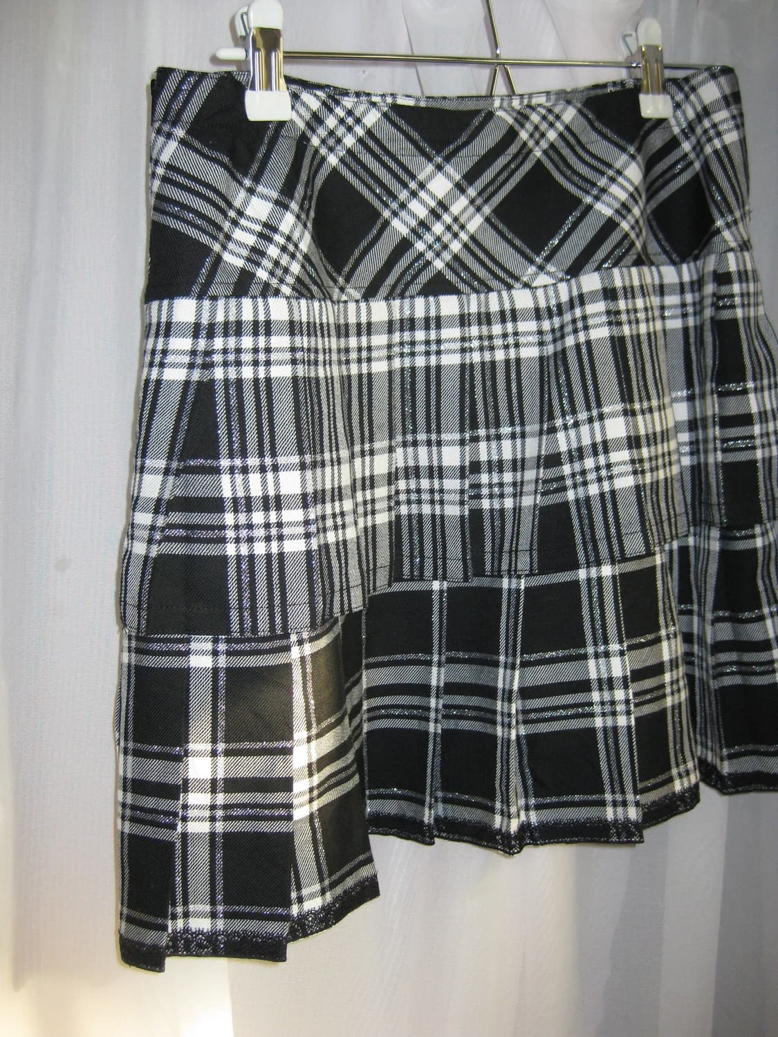 글리터 빈티지 체크 스커트 상품이미지3