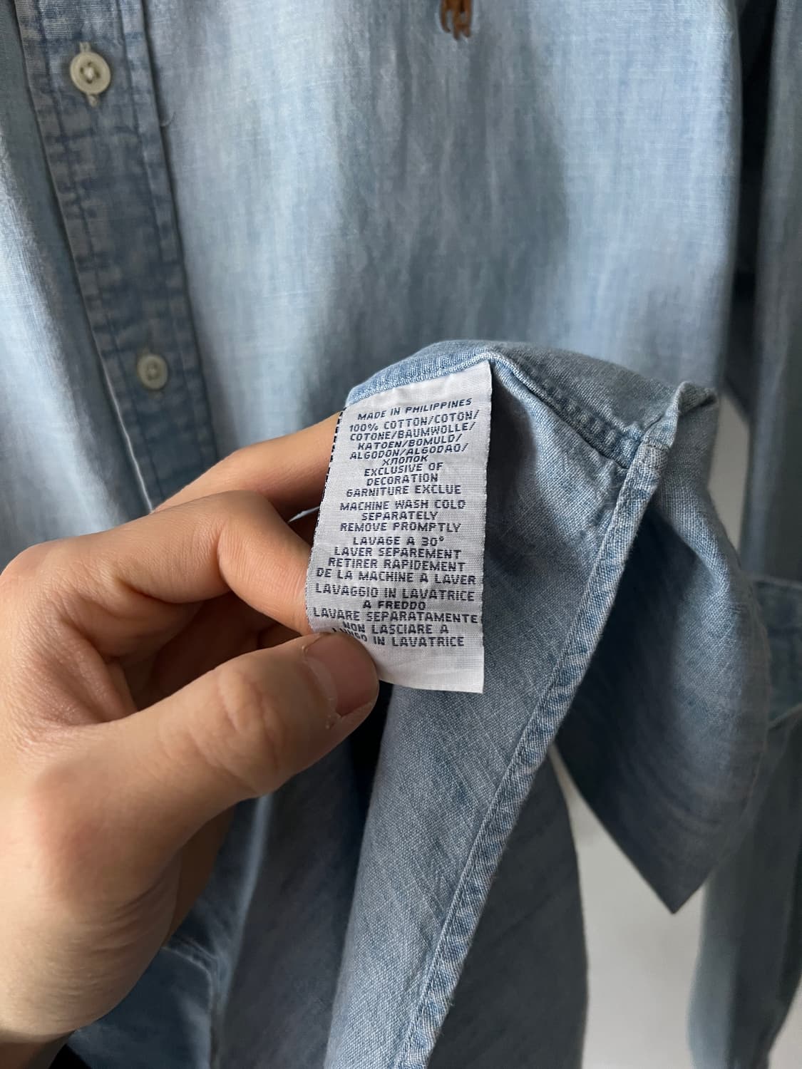 [M]폴로 랄프로렌 포니로고 샴브레이 셔츠 상품이미지5