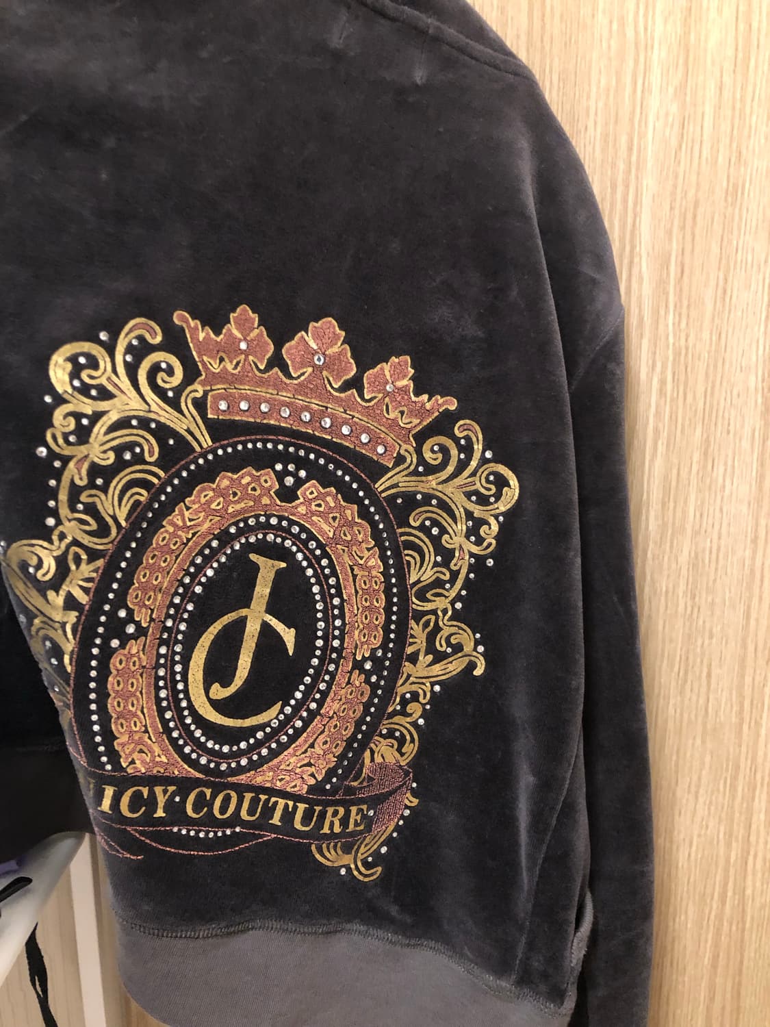 쥬씨꾸뛰르 벨벳 집업 갸루 대장템 슬림핏  상품이미지1