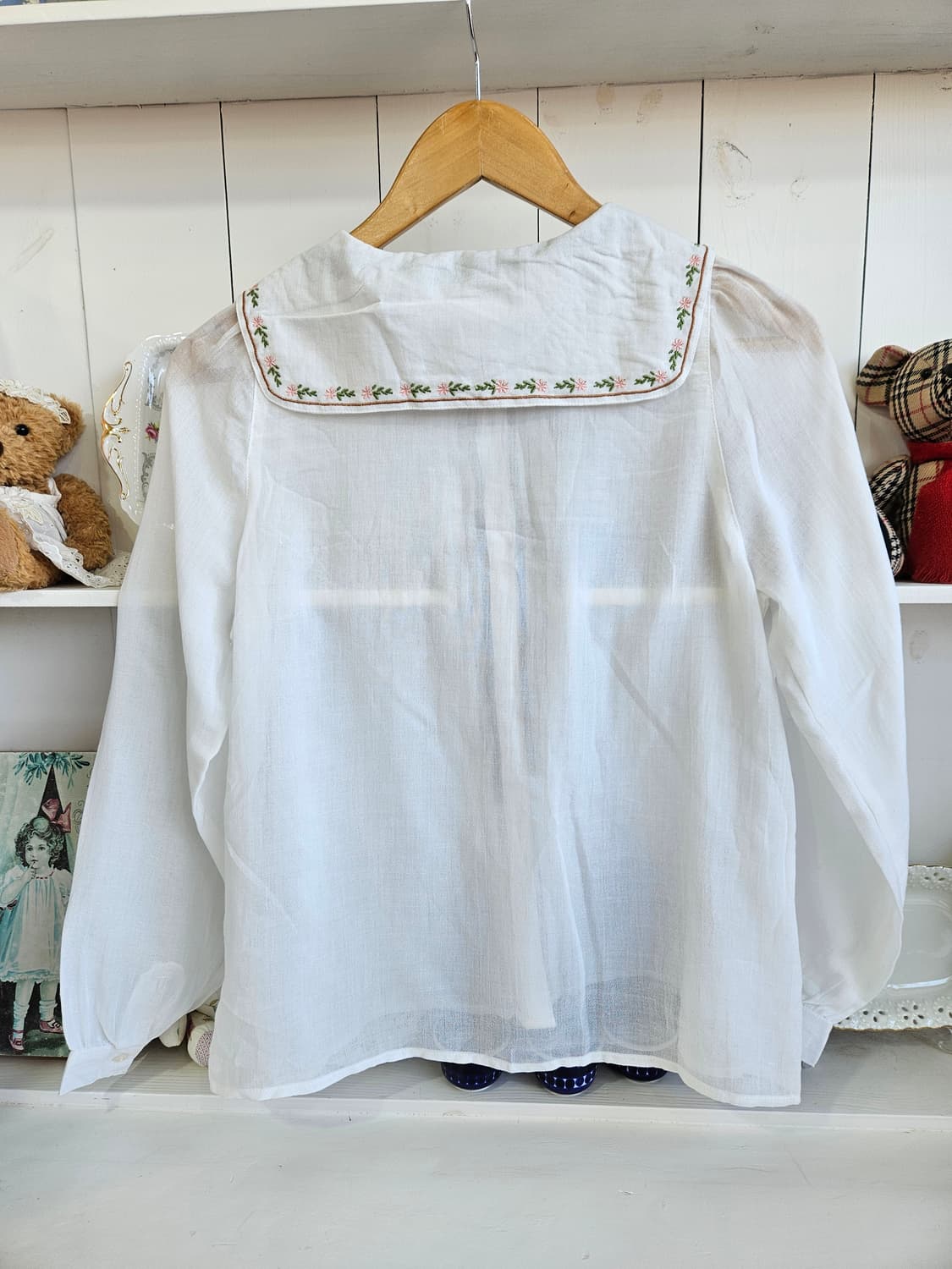 세일러카라 리본 블라우스 상품이미지4