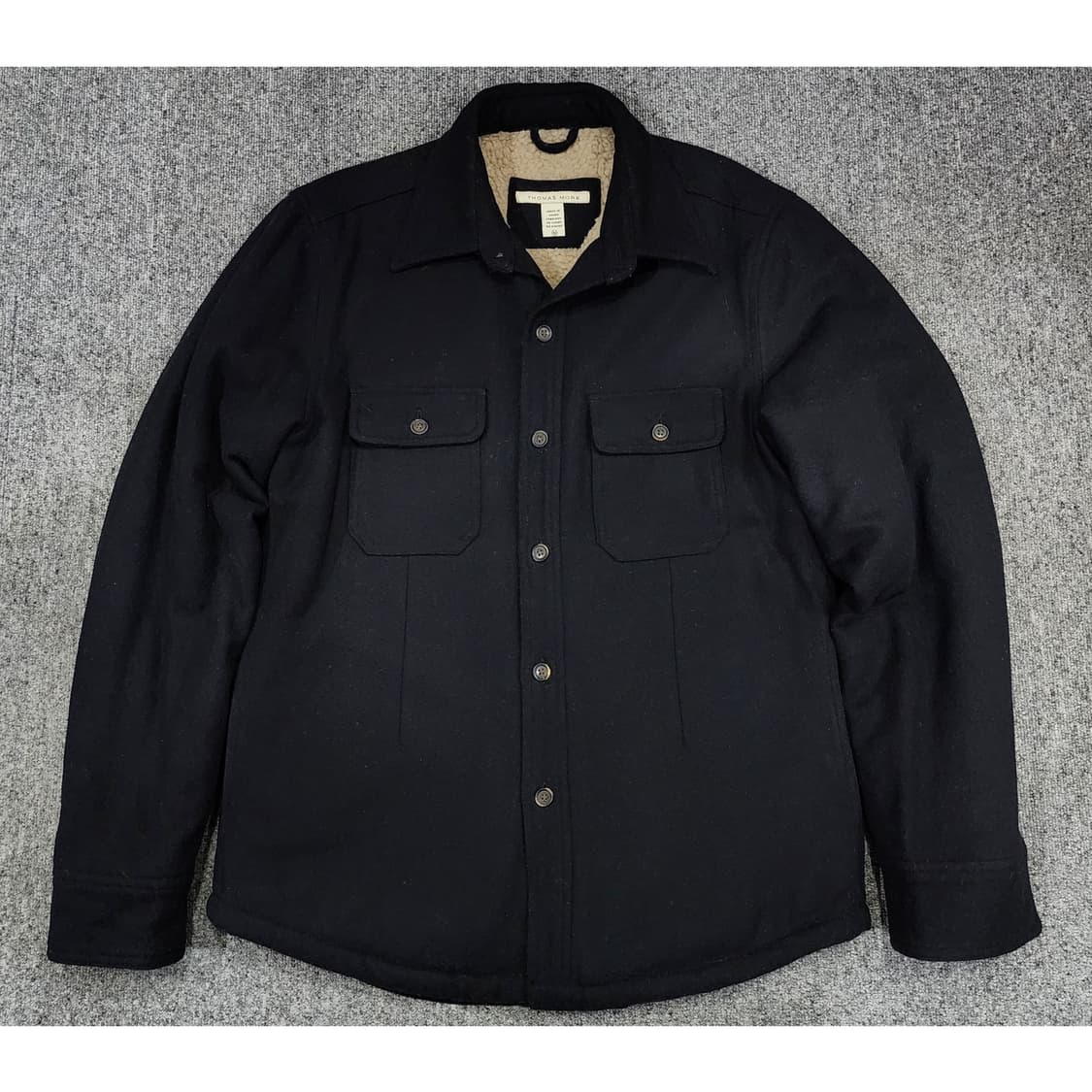 토마스 모어 울 블렌드 플리스 안감 셔츠 자켓 M 상품이미지1