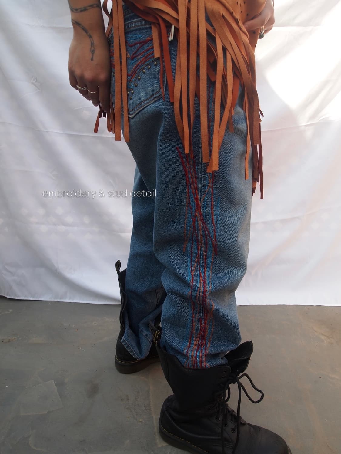 빈티지 히피 데님 팬츠 상품이미지3