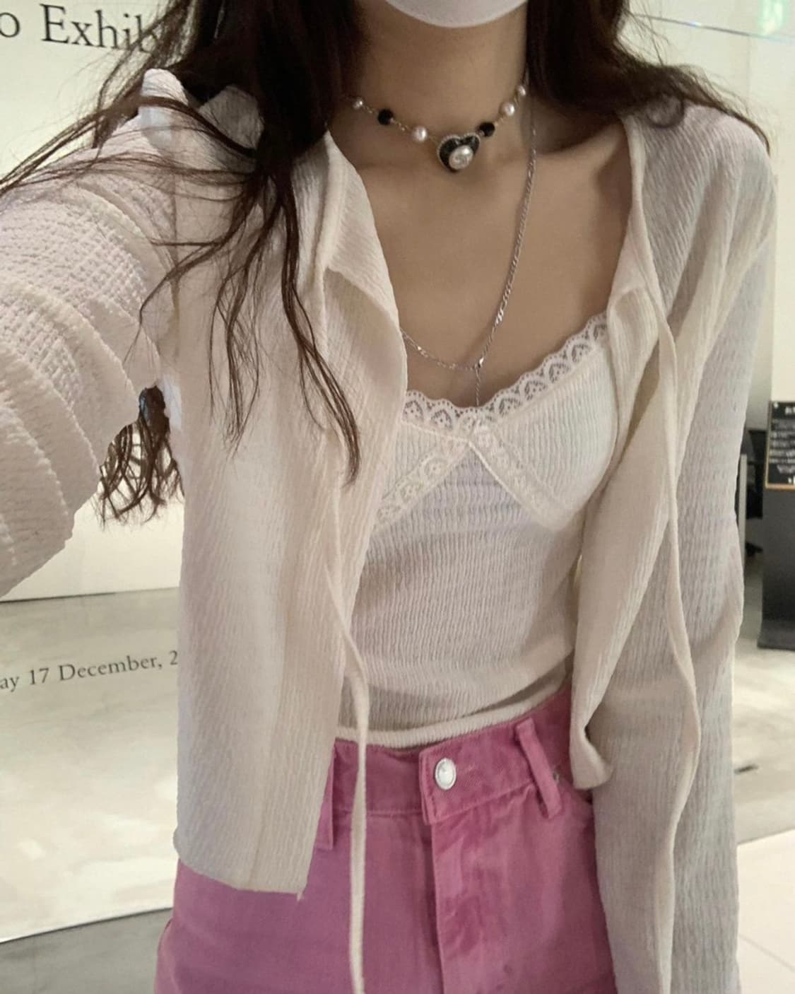 포스터 릴레이스 나시 가디건 세트 아이보리 상품이미지4