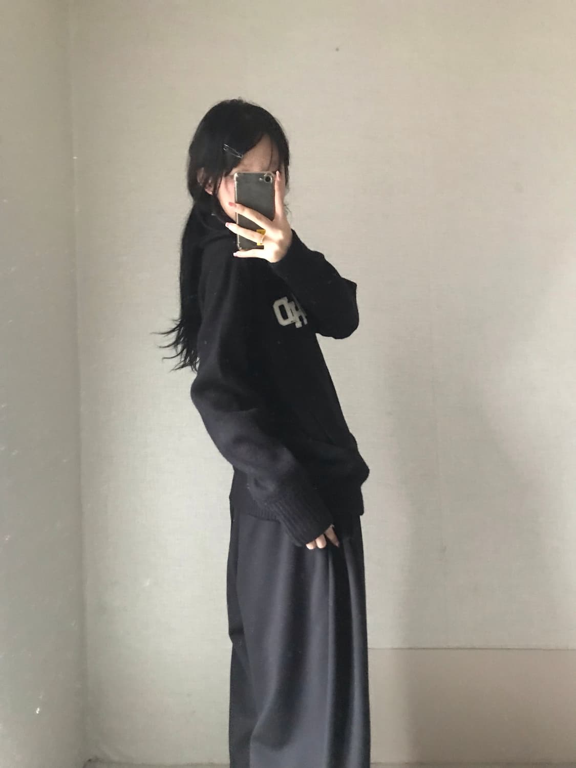 타미힐피거 블랙 니트집업 상품이미지2