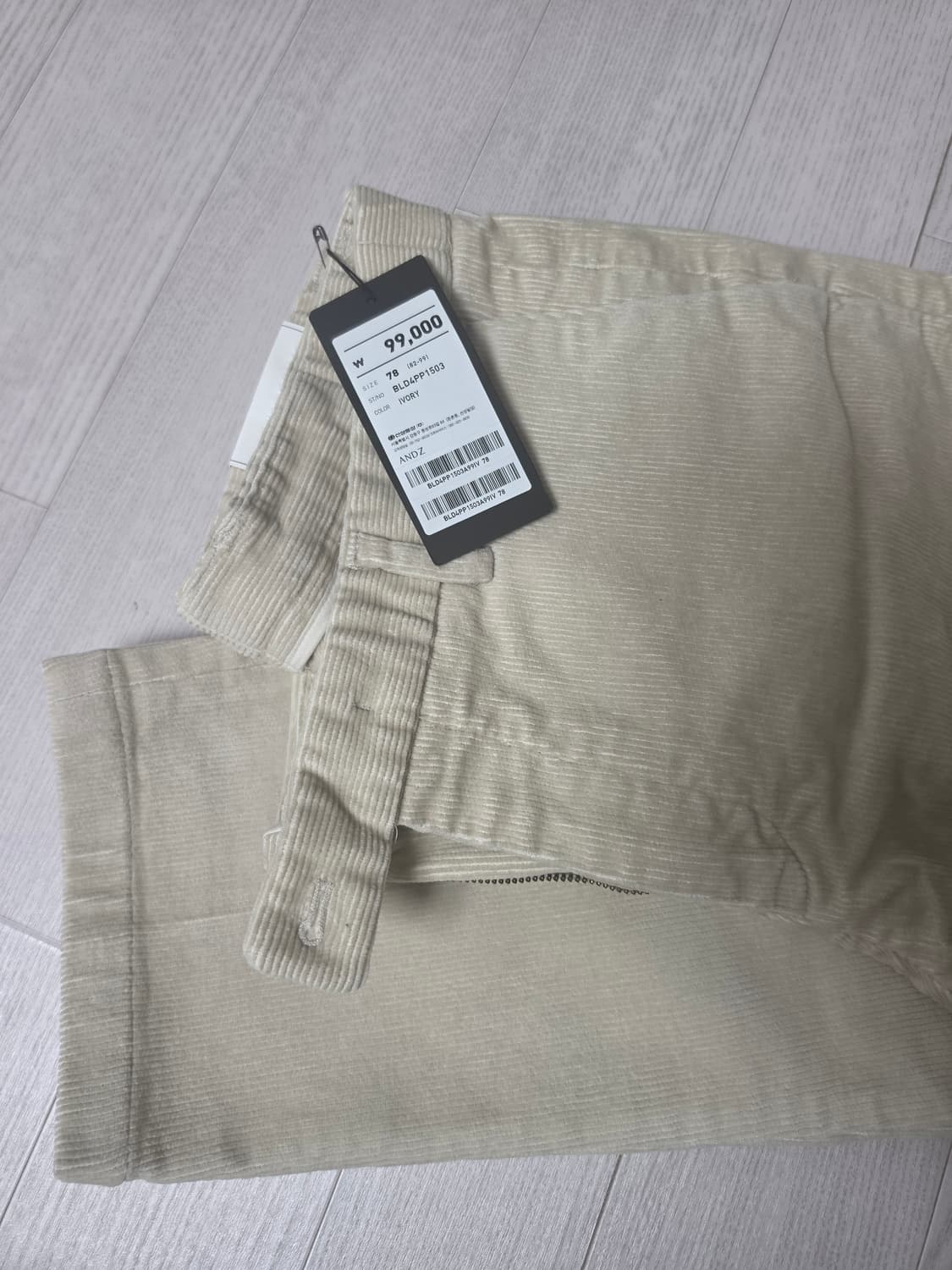 지오지아 코듀로이 팬츠 78사이즈 새제품 상품이미지1