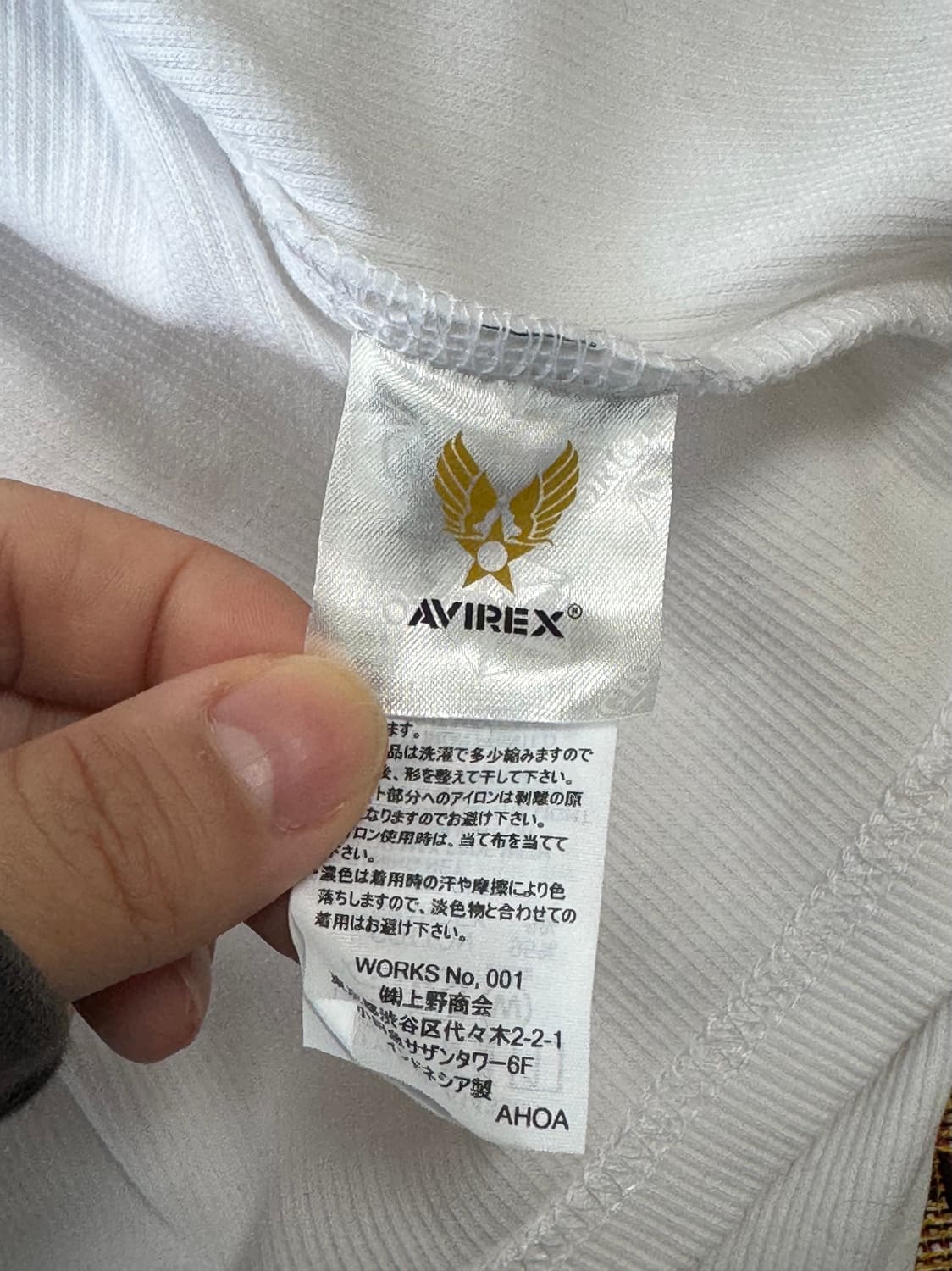 AVIREX 아비렉스 데일리 로고 립 망고 나시 화이트 상품이미지6