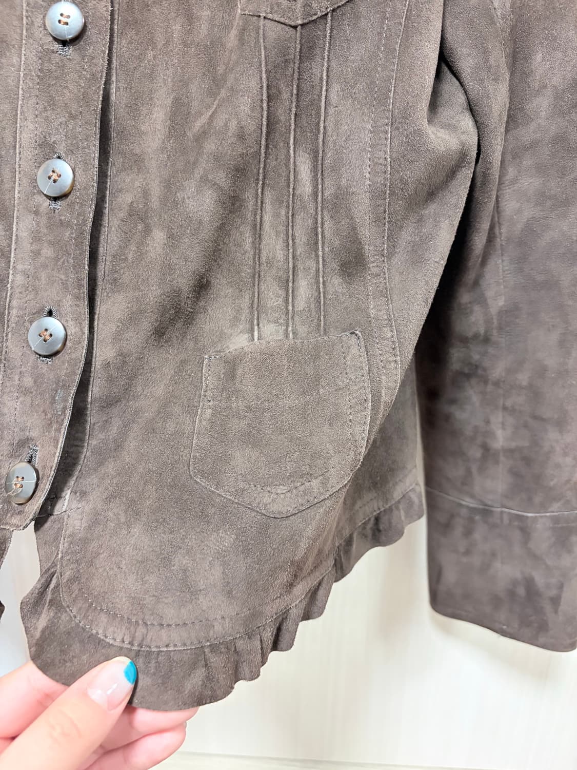 브라운 프릴 자켓 상품이미지3