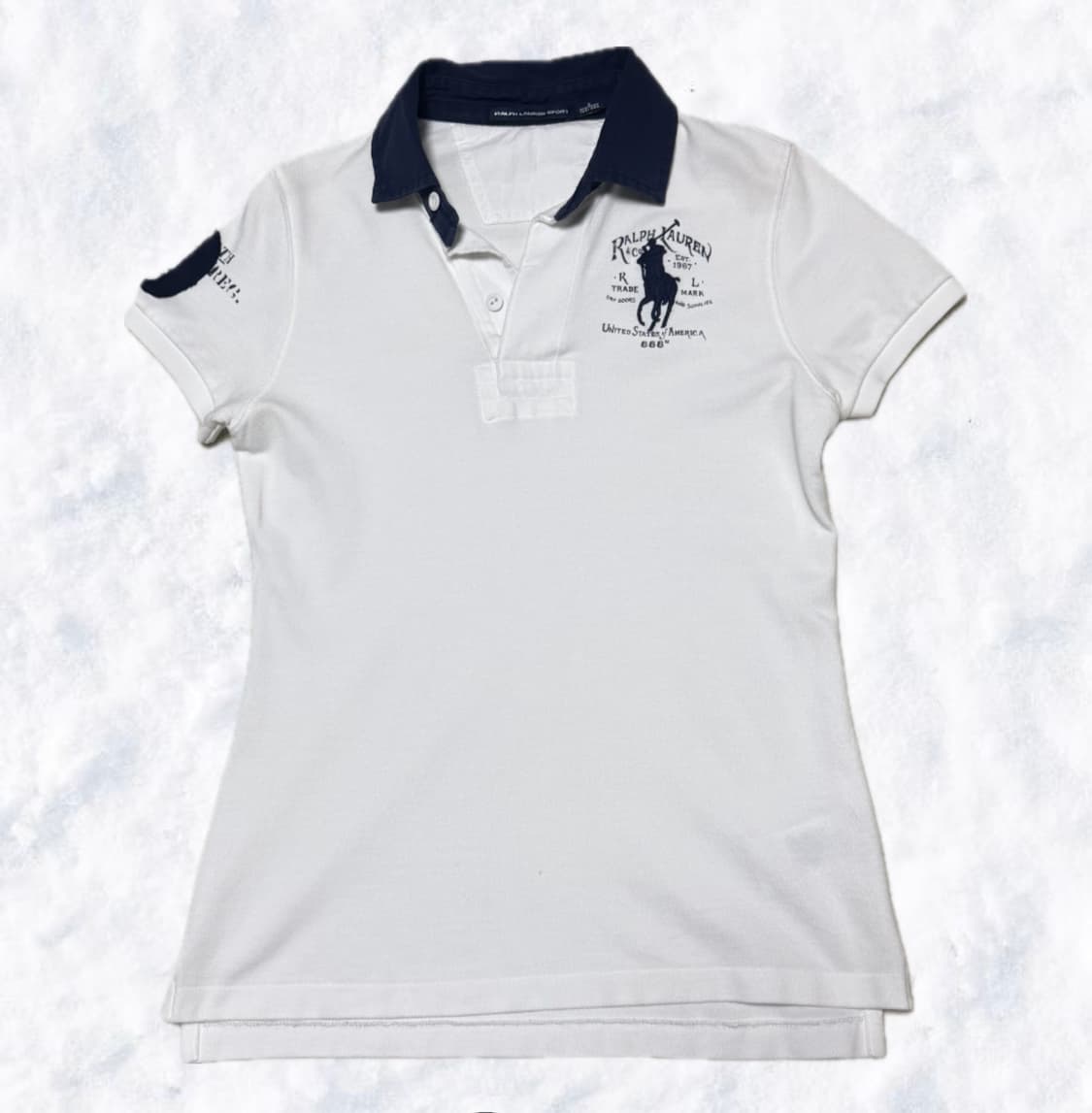 폴로 랄프로렌 스포츠 네이비 화이트 흰파 반팔  상품이미지1