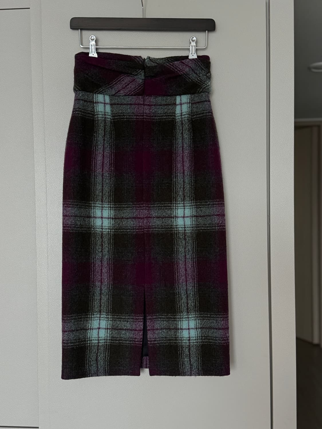 드리스반노튼(Dries Van Noten) 울 체크 미디스커트 (34) 상품이미지4