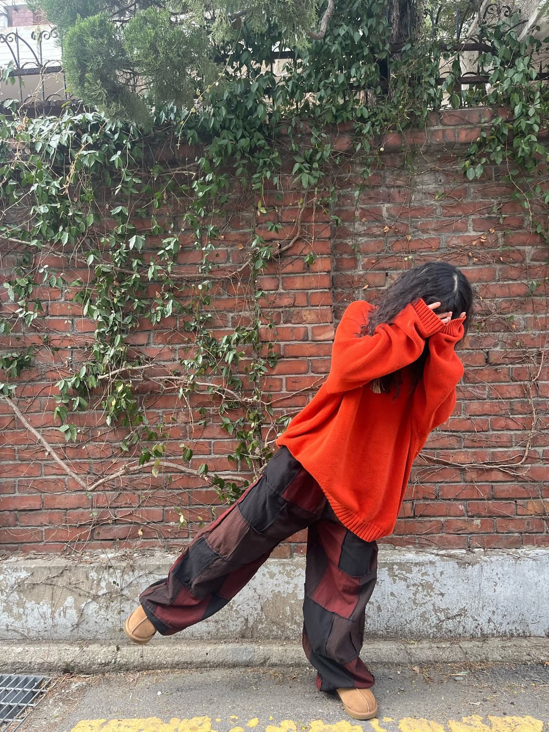 다크 히피 패치워크 와이드 팬츠 상품이미지6