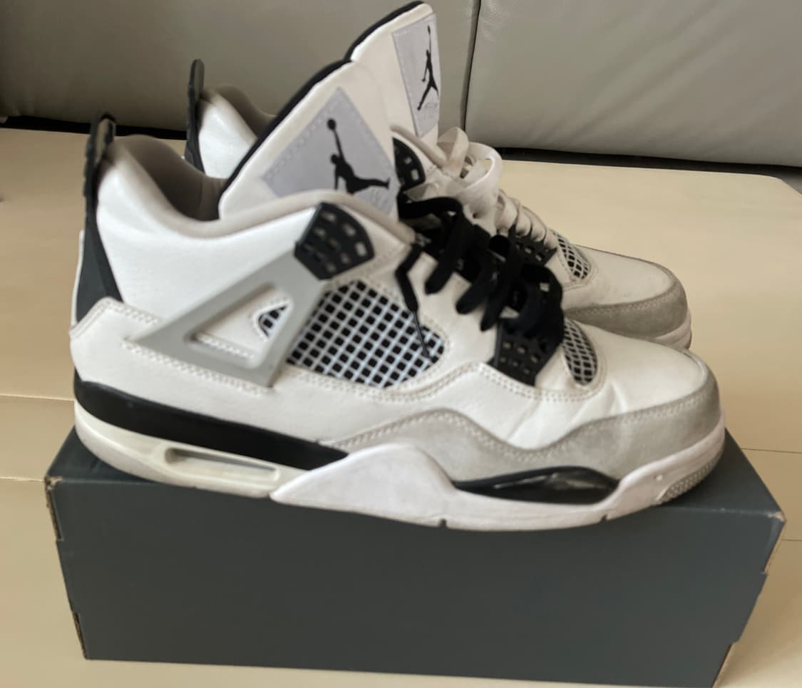 나이키 에어 조던 4 레트로 화이트/블랙 280mm 상품이미지3