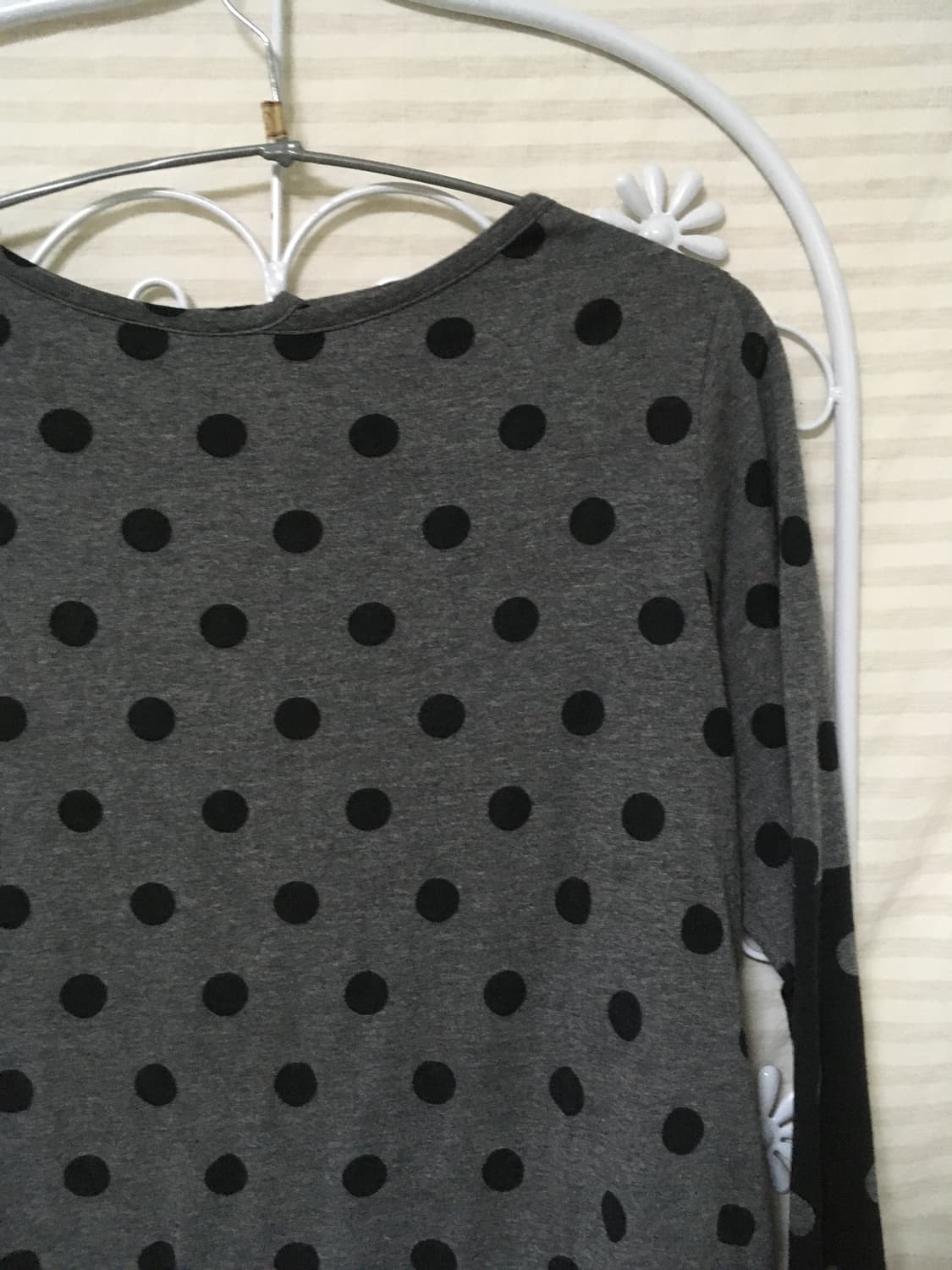 빈티지 그레이 도트 긴팔 y2k 스트릿 갸루 펑키 일본빈티지641 상품이미지3