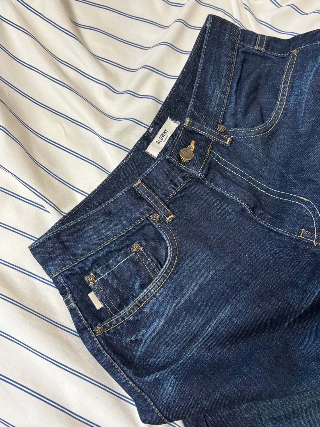 GLOWNY MID-RISE LOOSE FIT JEANS (INDIGO) 상품이미지5