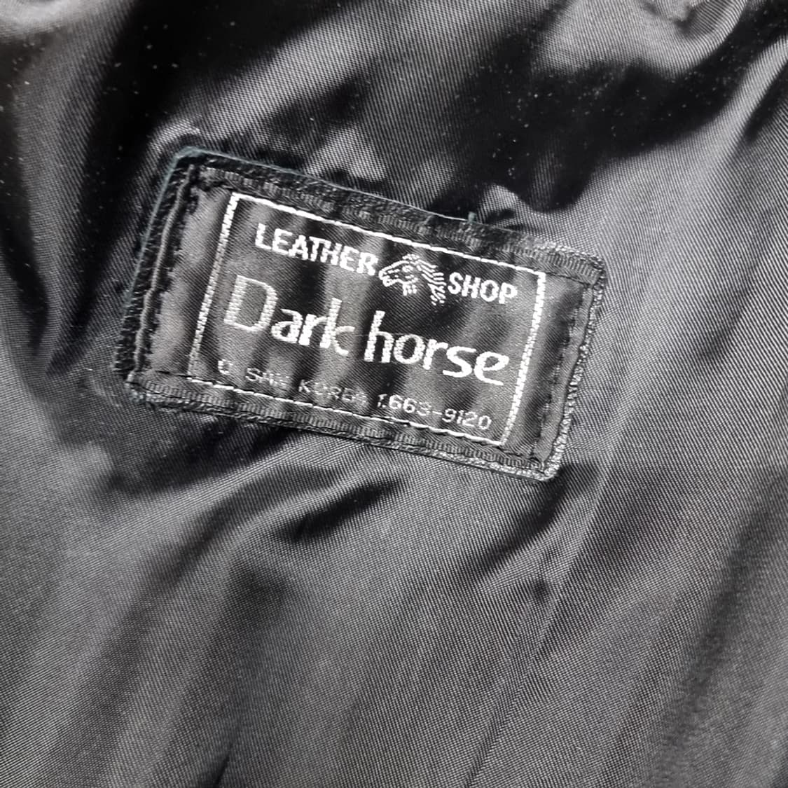 송탄 다크호스 블랙 가죽 라이더 자켓 여성(m) 상품이미지3