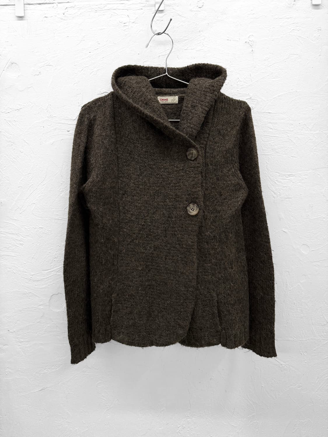 chime 모헤어 니트 후드 가디건 상품이미지1