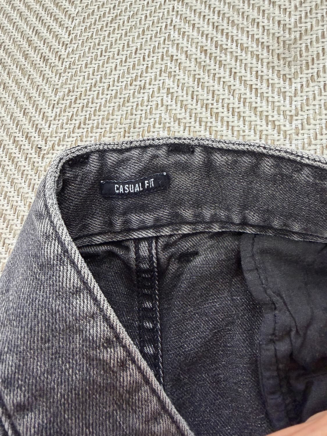 정품) 시스템옴므 한섬 22ss 캐주얼핏 데님 와이드 흑청팬츠 88(34 상품이미지7