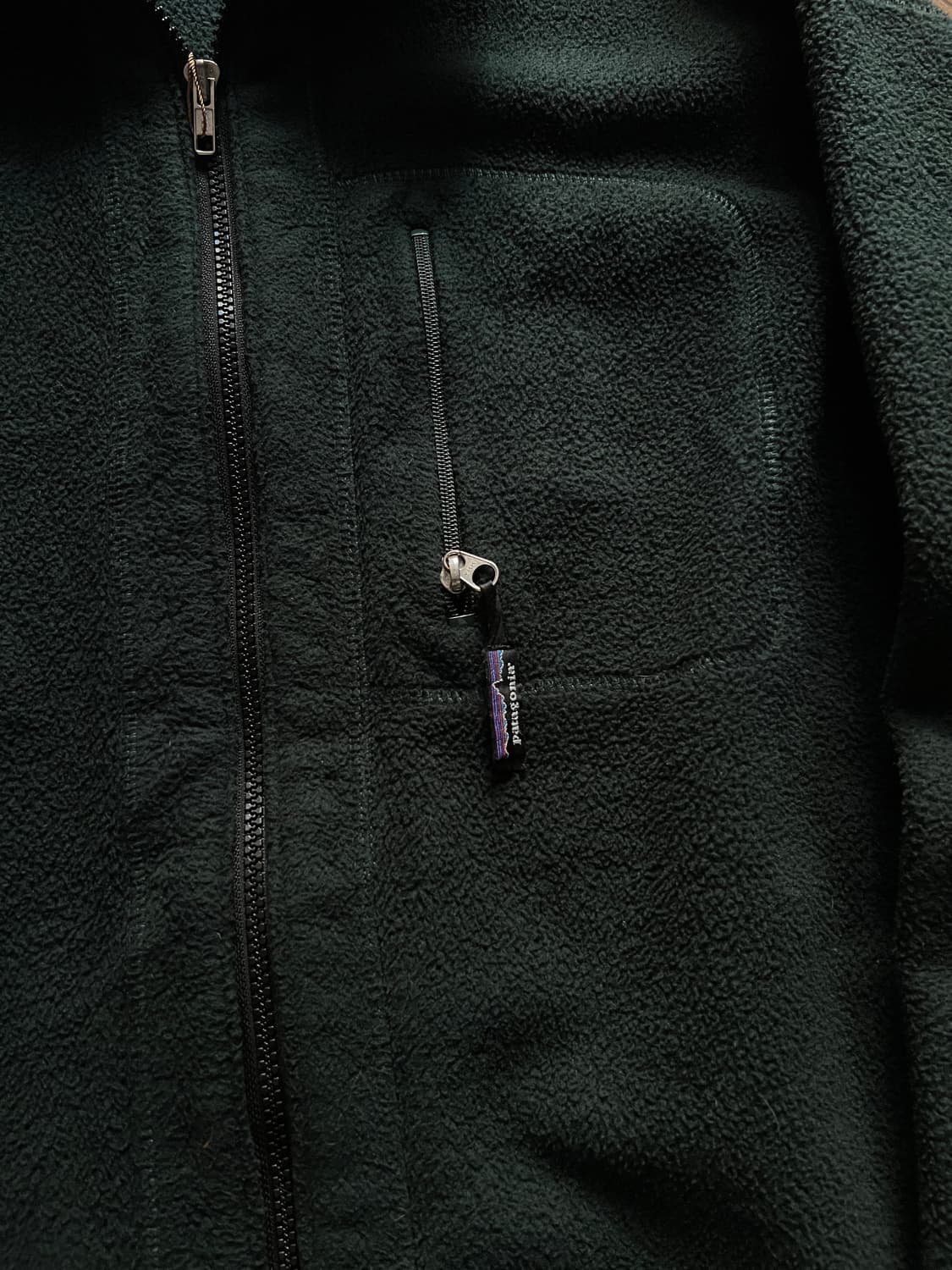 [XL]90's 파타고니아 Made in USA 레트로 그린 플리스 자켓 상품이미지3