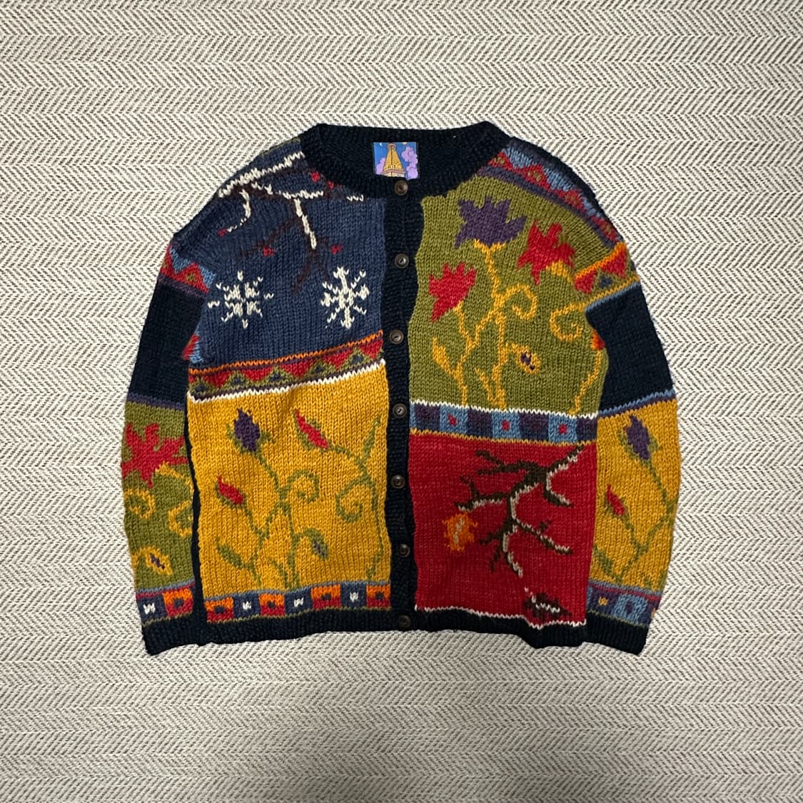NEWARI vintage handmade knit sweater 상품이미지1