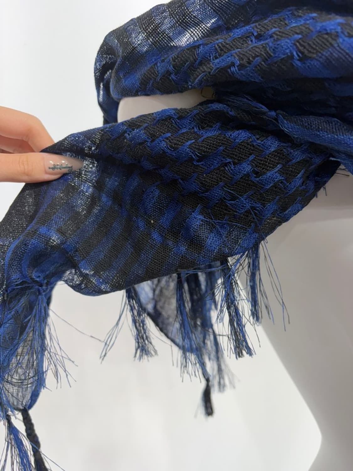 🎸블루 체크 스카프🎸 상품이미지7