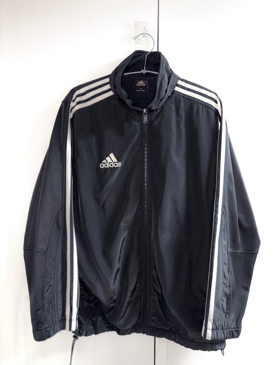 아디다스 삼선 블랙 바람막이 자켓 (기모) 상품이미지1
