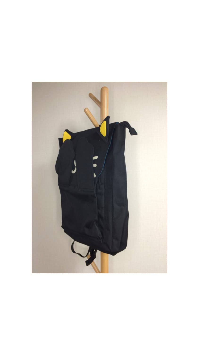 빈티지 블랙 네코 고양이 페이스 백팩 상품이미지3