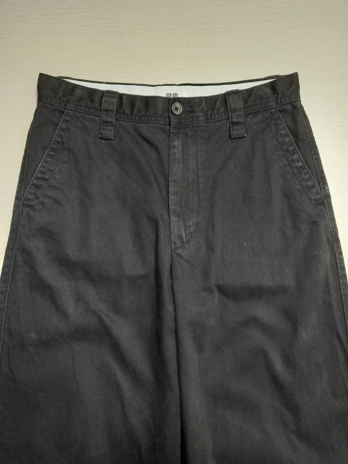 29 유니끌로U 와이드 치노팬츠 블랙 29-559 상품이미지3