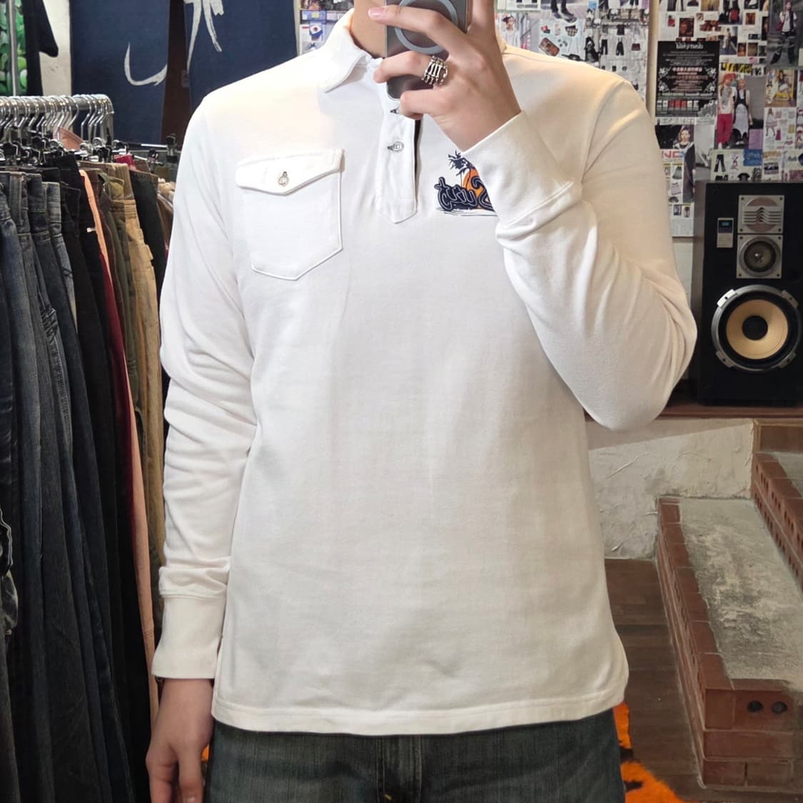 JPN 티엔씨 서프 프린팅 자수 PK 롱슬리브 상품이미지2