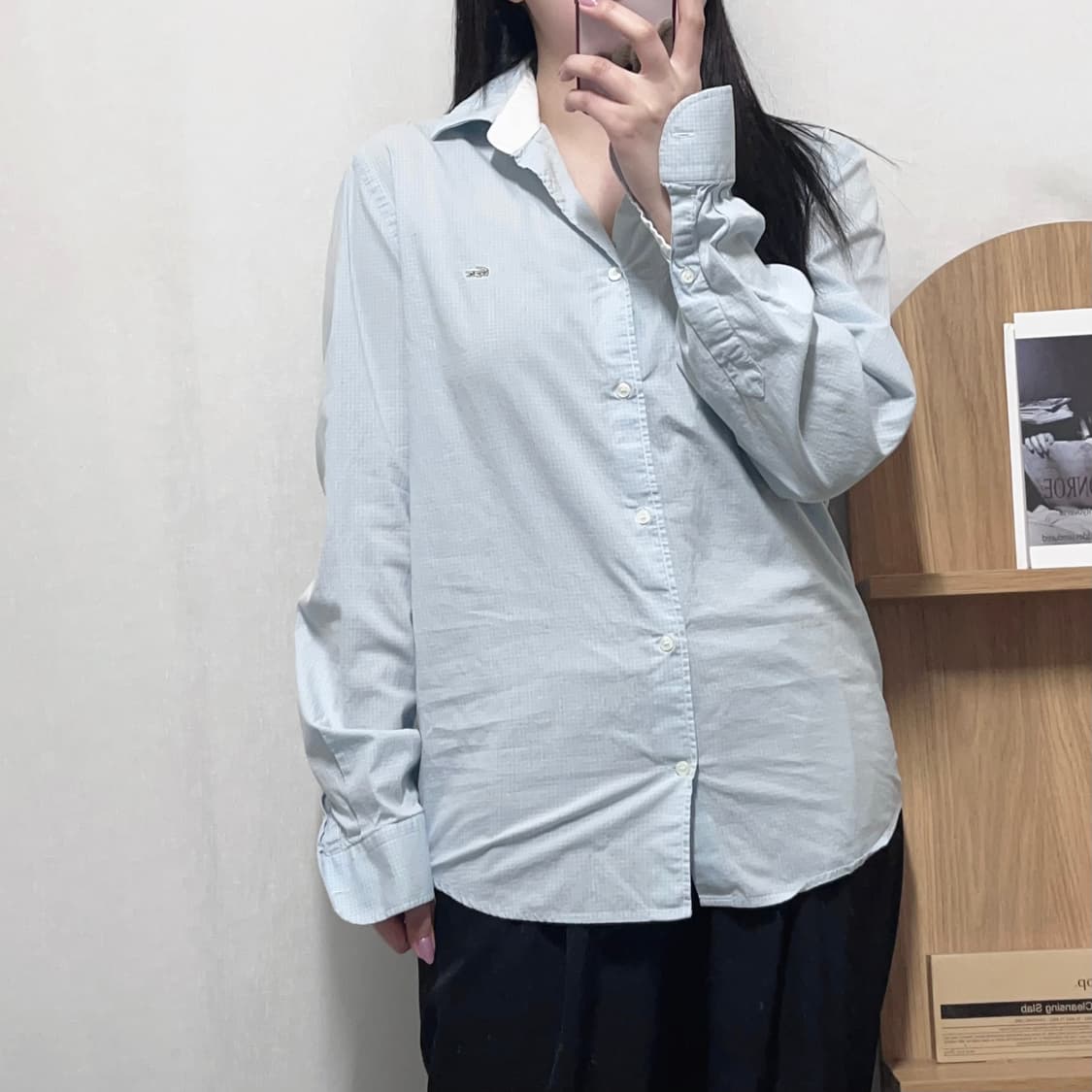 [정품] 라코스테 소라 실버로고 체크 셔츠 [ 38 ] 상품이미지2