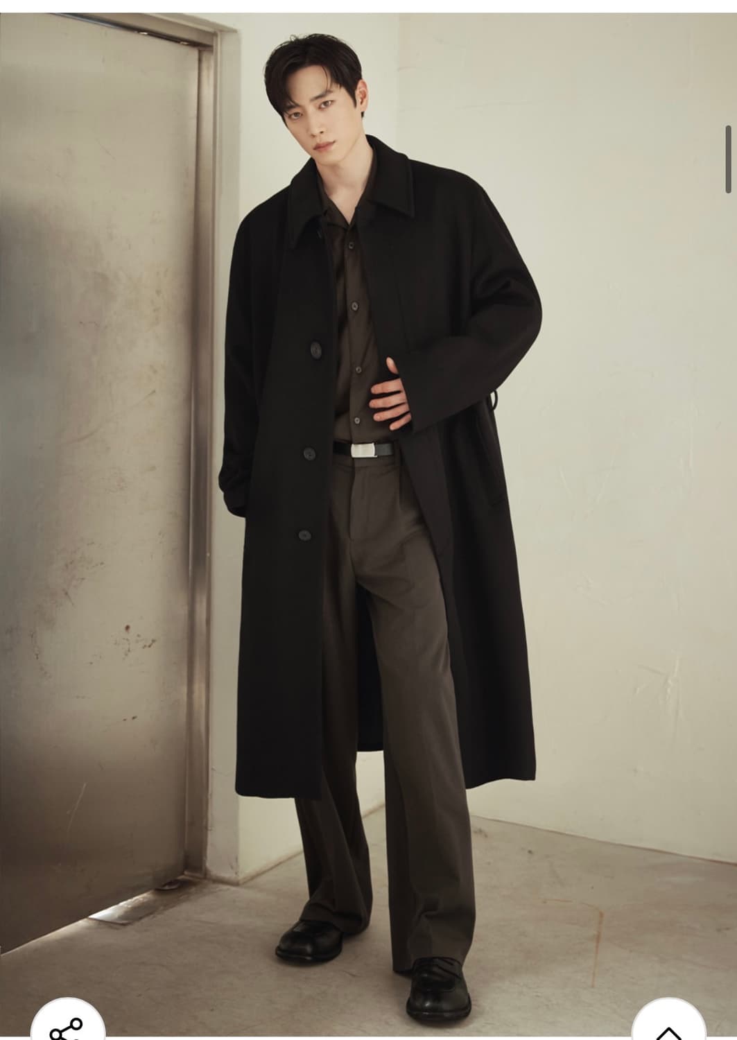 (새상품)(XL) 드로우핏 프리미어 퓨어 캐시미어 발마칸 코트 블랙 판매 상품이미지6