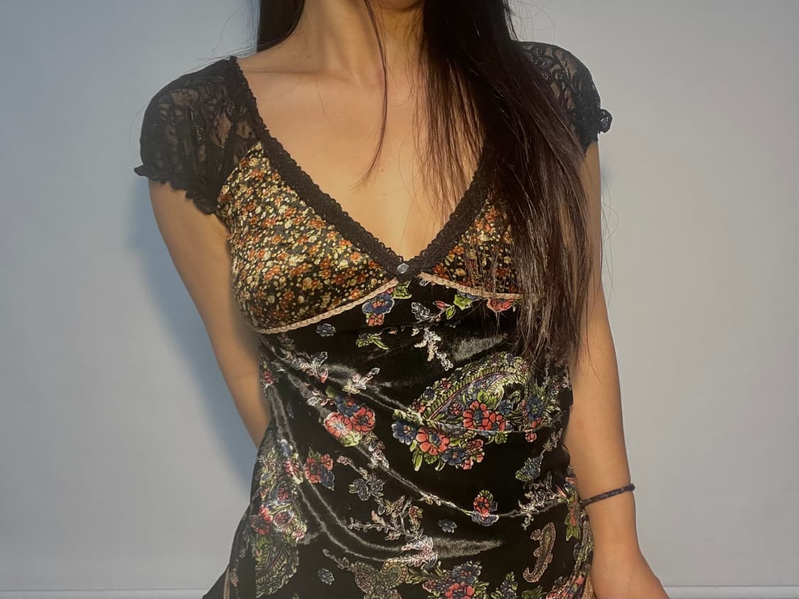 vintage velvet dress 상품이미지4