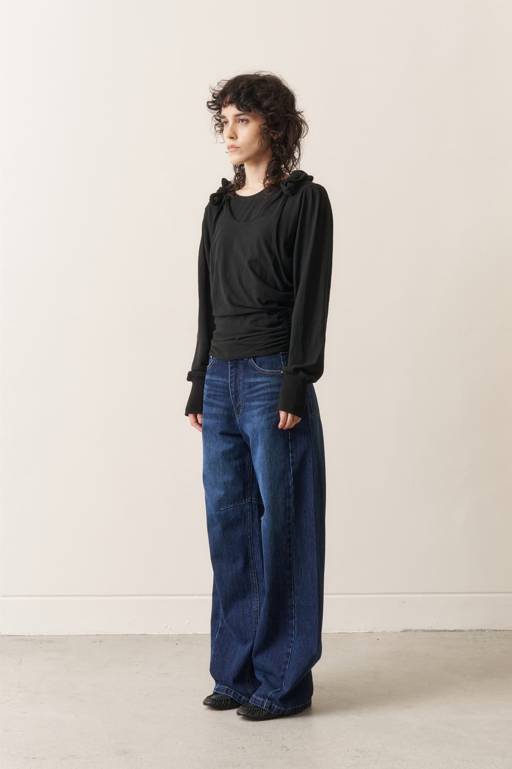 오들리워크샵 Wide Jeans Indigo 상품이미지7
