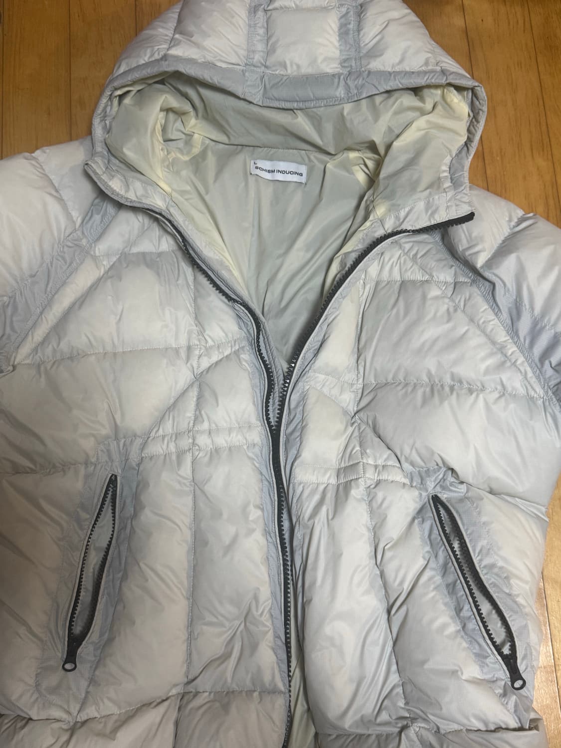 스키즘인듀싱 Sheer down jacket ECRU L size 상품이미지1