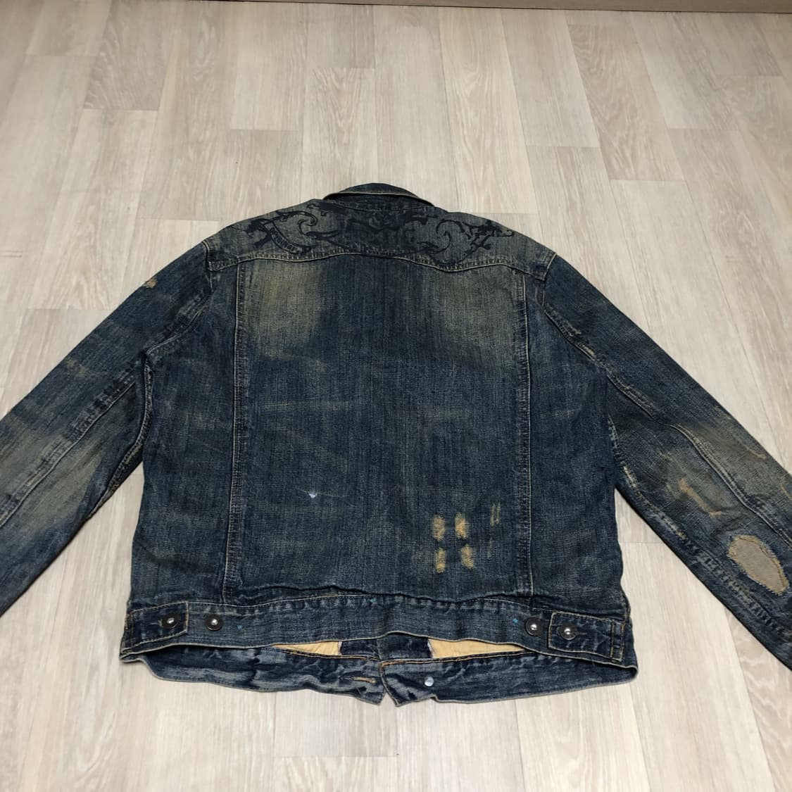 (L) 아베크롬비 에즈라피치 EZRA FITCH 하드 워싱 데님 청자켓 상품이미지10