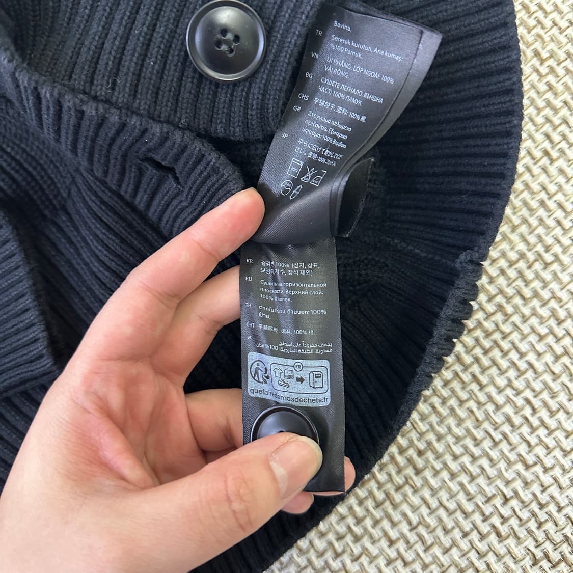 XS 코스 미니멀 오버핏 하찌 니트0331D 상품이미지3