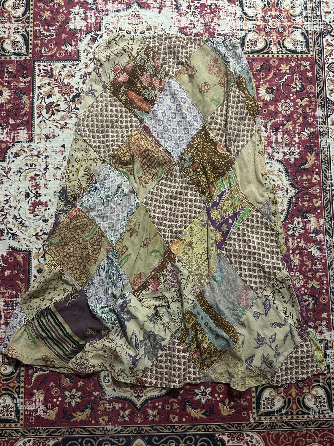 모리 레이스 스트랩 탑 패치 롱 스커트 코디 상품이미지5