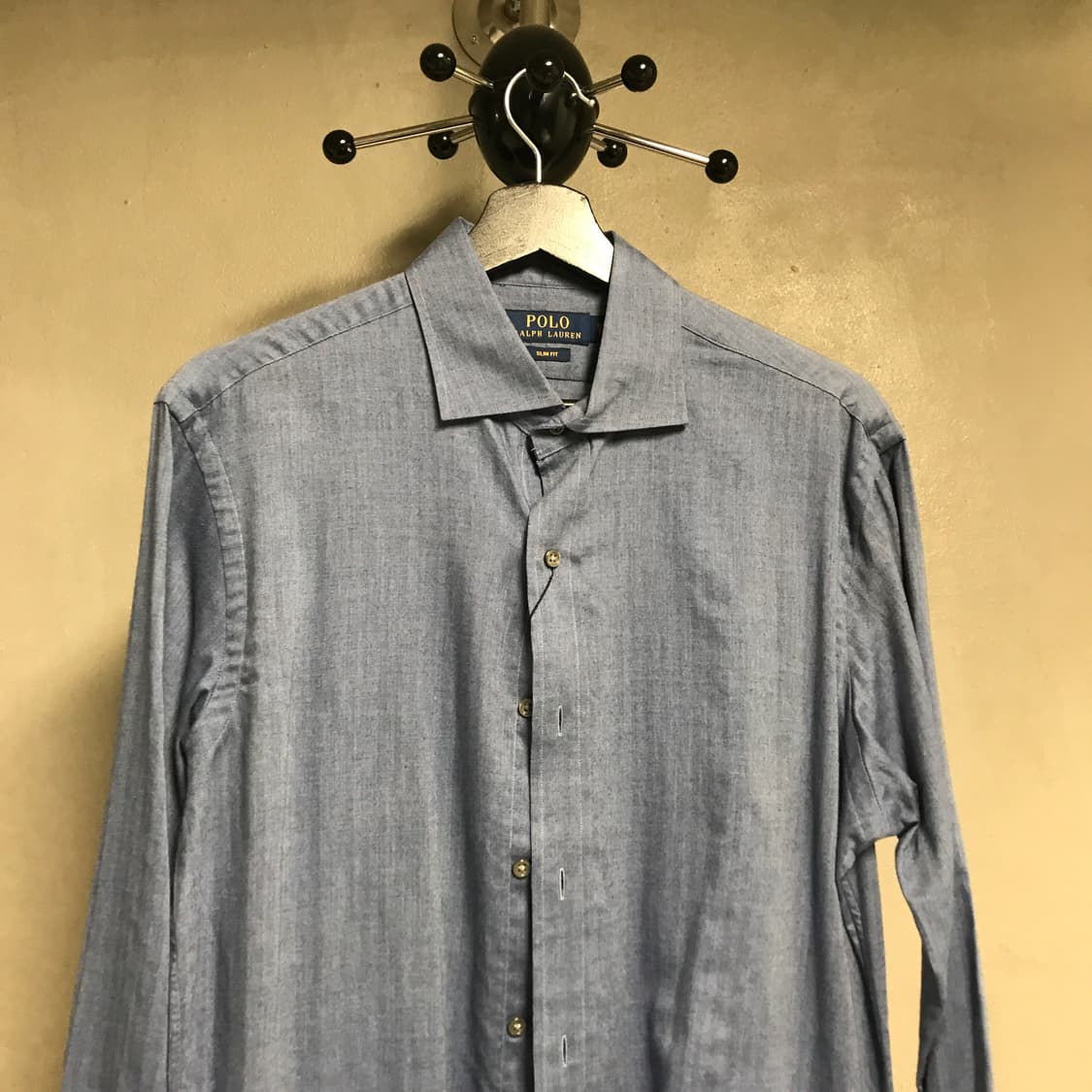 폴로 랄프로렌 솔리드 셔츠 블루 39 상품이미지2